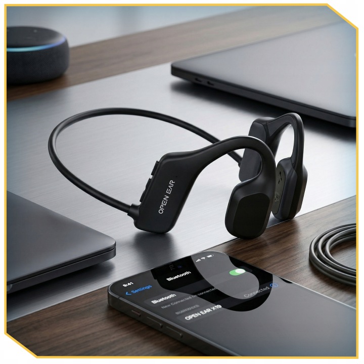 SŁUCHAWKI BEZPRZEWODOWE PRZEWODNICTWO KOSTNE BLUETOOTH SPORTOWE WODOODPORNE EAN (GTIN) 5907184390888
